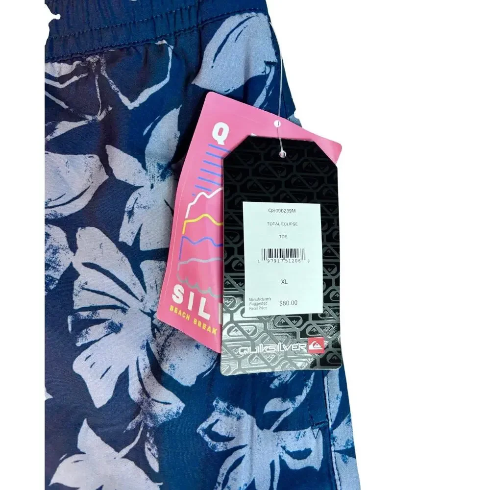 QUICKSILVER MEN'S 7” INSEAM SWIM VOLLEY SHORTS QUICK DRY UPH50 XL NWT